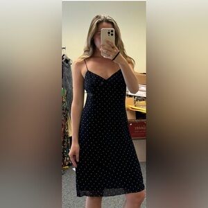 Ralph Lauren Navy blue poka dot dress